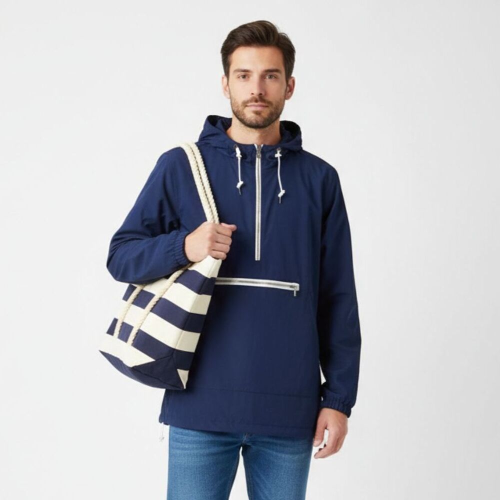 Woolrich Blue & White Men’s Windbreaker Jacket S